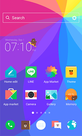 Line Launcher mobile basic theme